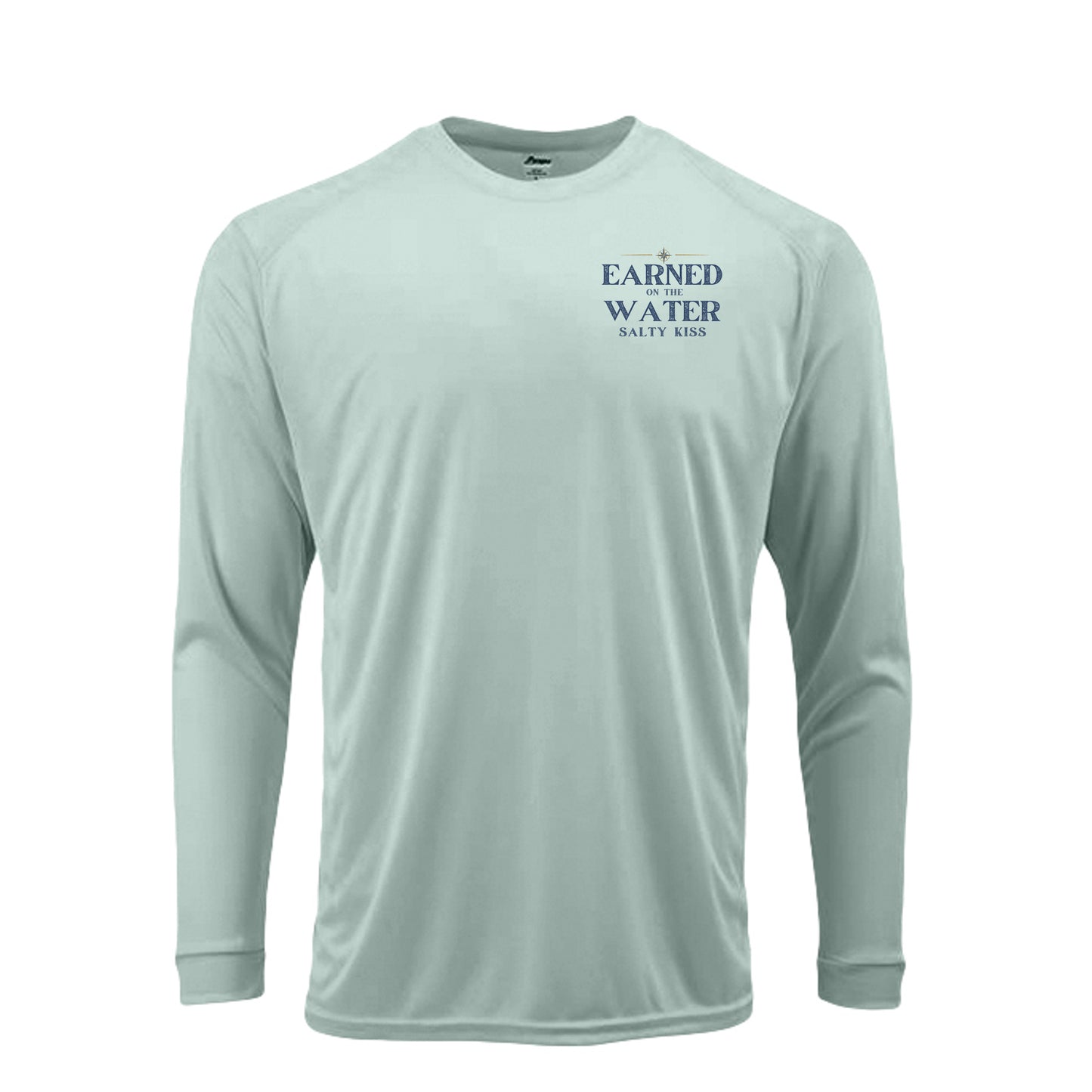 Men's UPF Performance Fishing Shirt - Earned on the Water Yellowfin Tuna by Salty Kiss coastal apparel