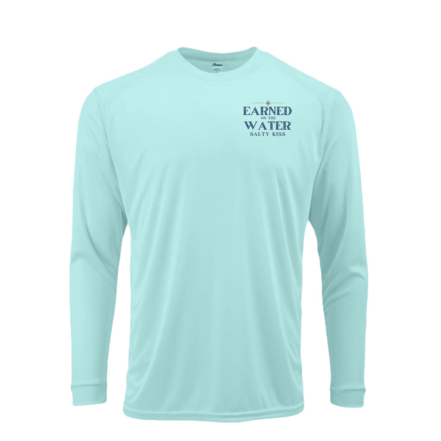 Men's UPF Performance Fishing Shirt - Earned on the Water Great White Shark by Salty Kiss coastal apparel
