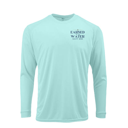 Men's UPF Performance Fishing Shirt - Earned on the Water Fireback Grouper by Salty Kiss coastal apparel