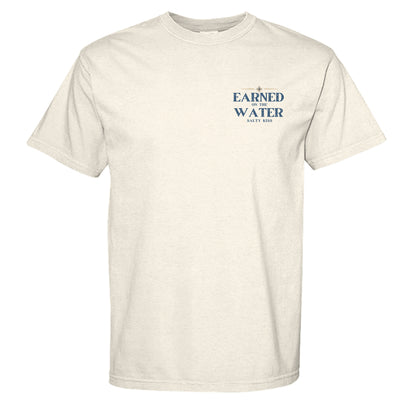 Men’s Fishing Tee – Earned on the Water Grouper by Salty Kiss coastal apparel