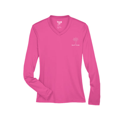 Women's Performance Long Sleeve UV 40+ - Coastal Palm by Salty Kiss coastal apparel