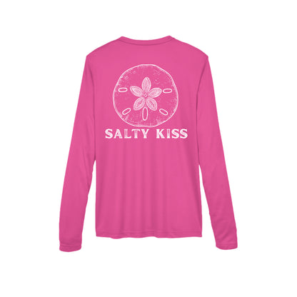 "Coastal Sand Dollar" Performance Long Sleeve UV 40+ by Salty Kiss coastal apparel