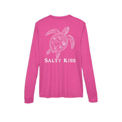 "Coastal Sea Turtle" Performance Long Sleeve UV 40+ by Salty Kiss coastal apparel