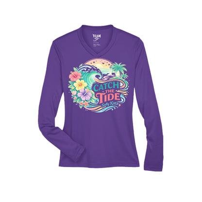 Women's Performance Long Sleeve UV 40+ - Catch the Tide by Salty Kiss coastal apparel