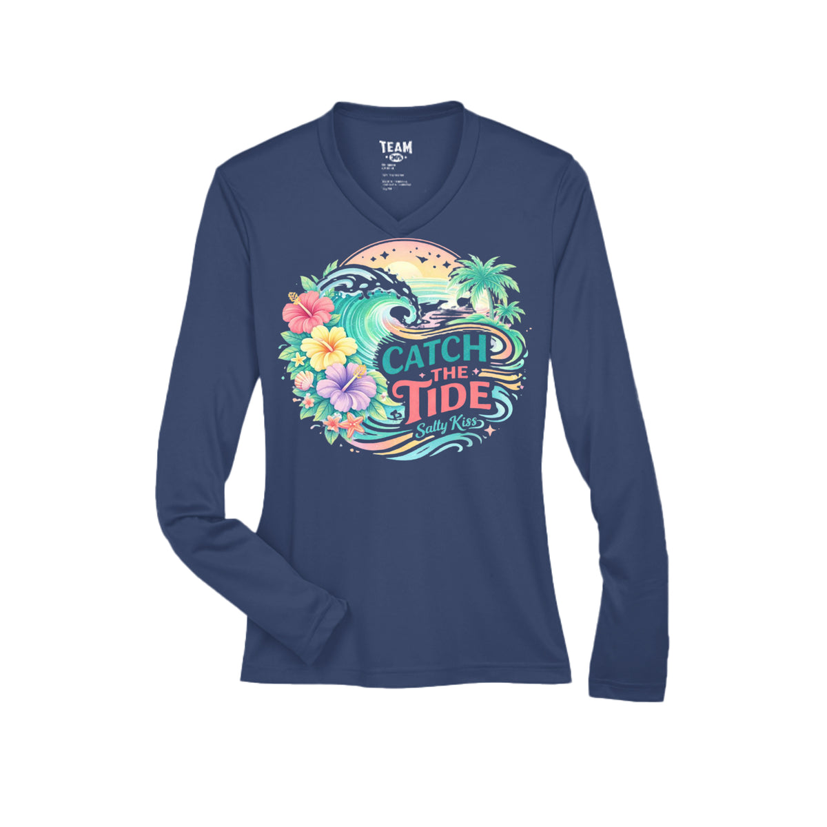 Women's Performance Long Sleeve UV 40+ - Catch the Tide by Salty Kiss coastal apparel