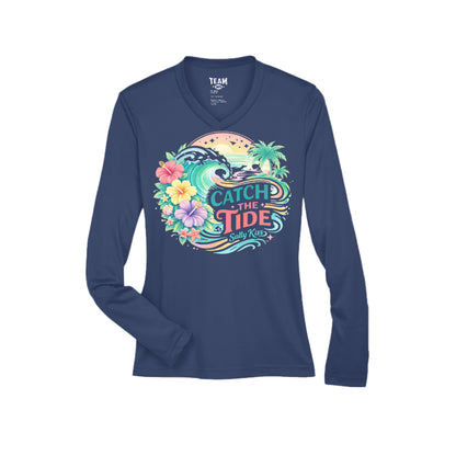 Women's Performance Long Sleeve UV 40+ - Catch the Tide by Salty Kiss coastal apparel