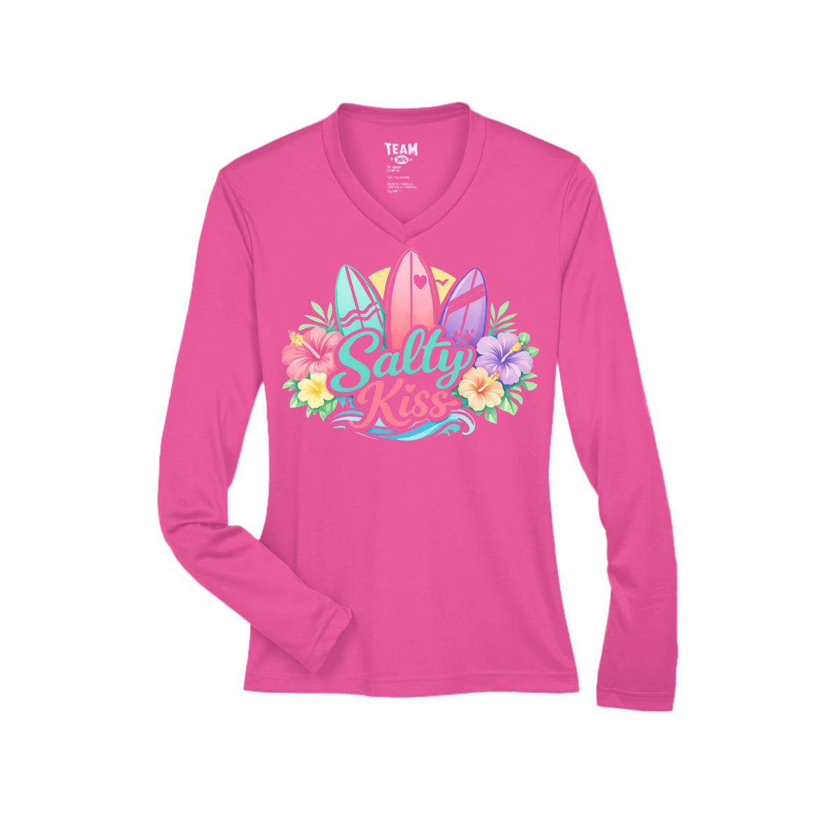 Women's Performance Long Sleeve UV 40+ - Sunset Surf Bloom by Salty Kiss coastal apparel