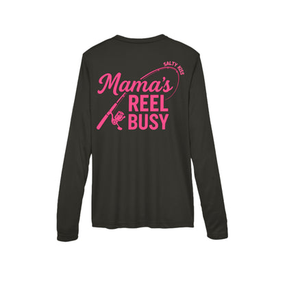 Women's Performance Long Sleeve UV 40+ - Mama's Reel Busy by Salty Kiss coastal apparel