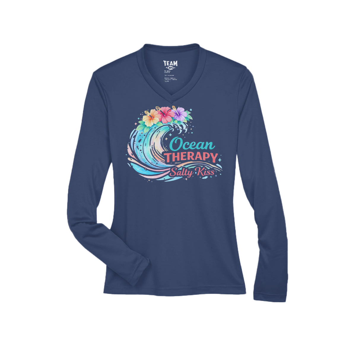 Women's Performance Long Sleeve UV 40+ - Ocean Therapy by Salty Kiss coastal apparel
