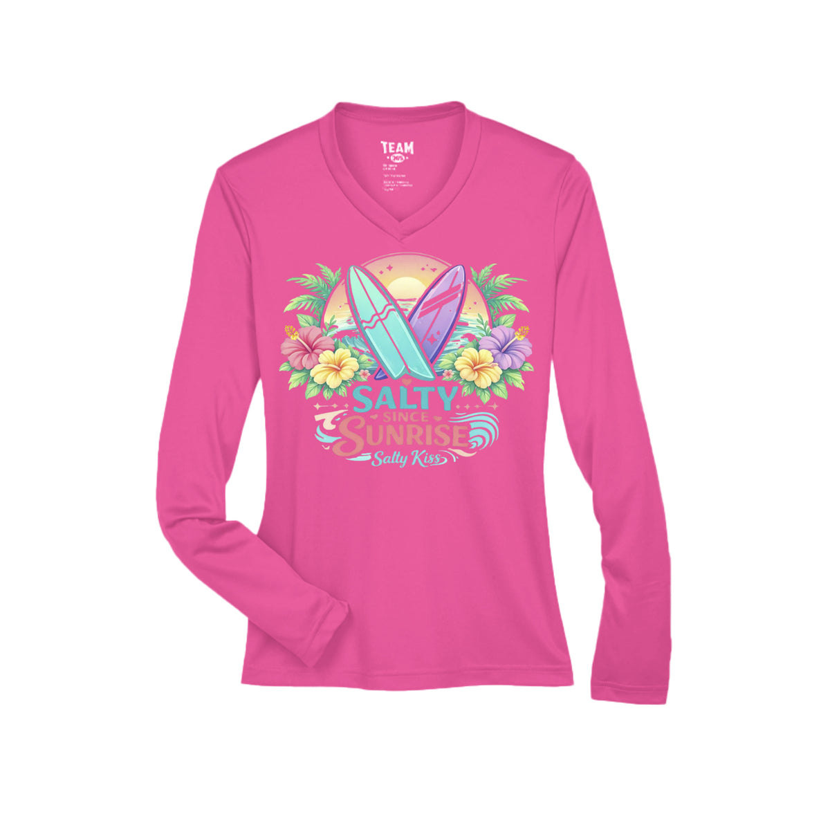 Women's Performance Long Sleeve UV 40+ - Salty Since Sunrise by Salty Kiss coastal apparel