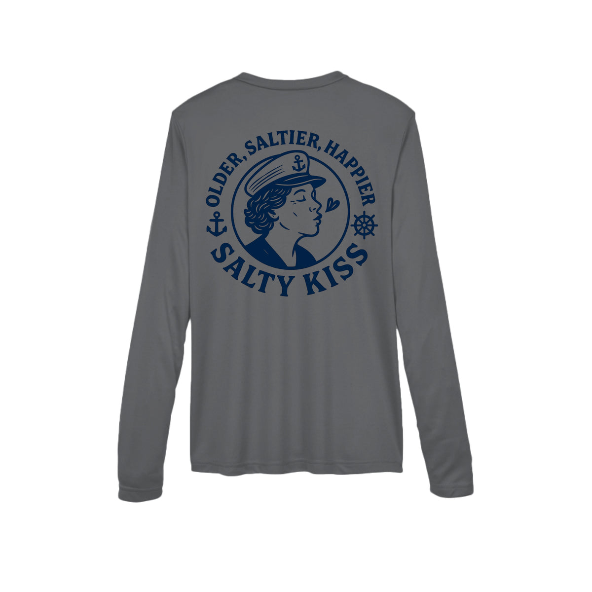 Women's Performance Long Sleeve UV 40+ - Older Saltier Happier by Salty Kiss coastal apparel