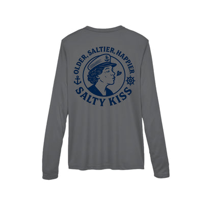 Women's Performance Long Sleeve UV 40+ - Older Saltier Happier by Salty Kiss coastal apparel