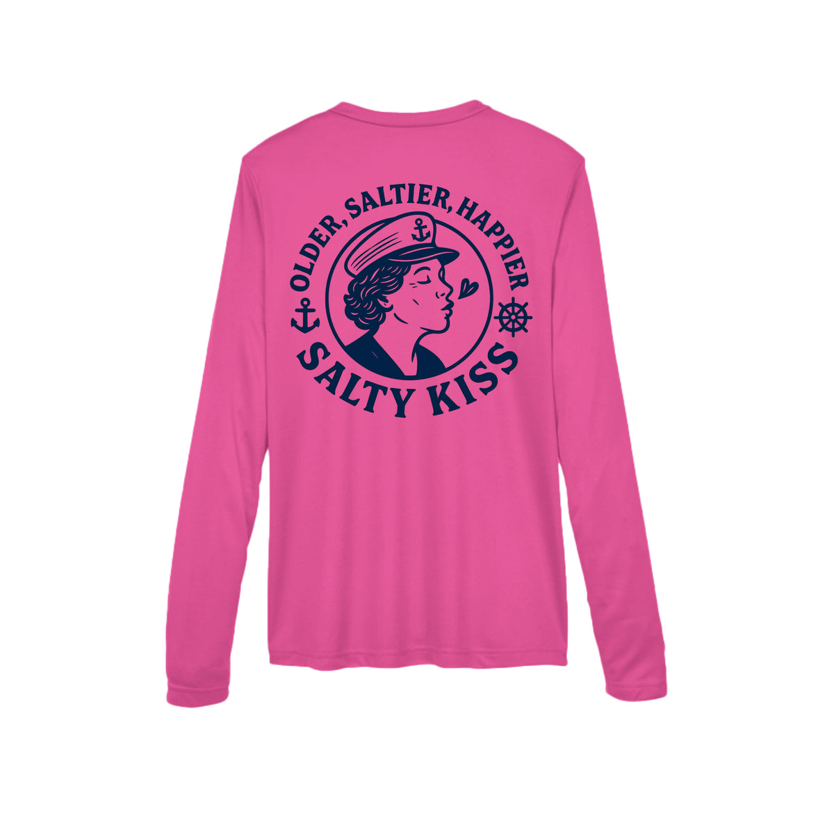 Women's Performance Long Sleeve UV 40+ - Older Saltier Happier by Salty Kiss coastal apparel