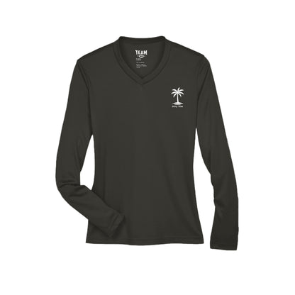 Women's Performance Long Sleeve UV 40+ - Palm Trees & Salty Breeze by Salty Kiss coastal apparel