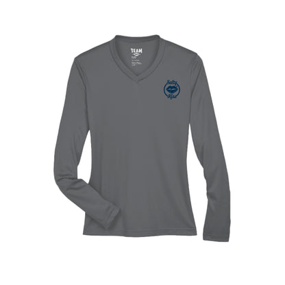 Women's Performance Long Sleeve UV 40+ - From Boat Wake to Bar Stool by Salty Kiss coastal apparel