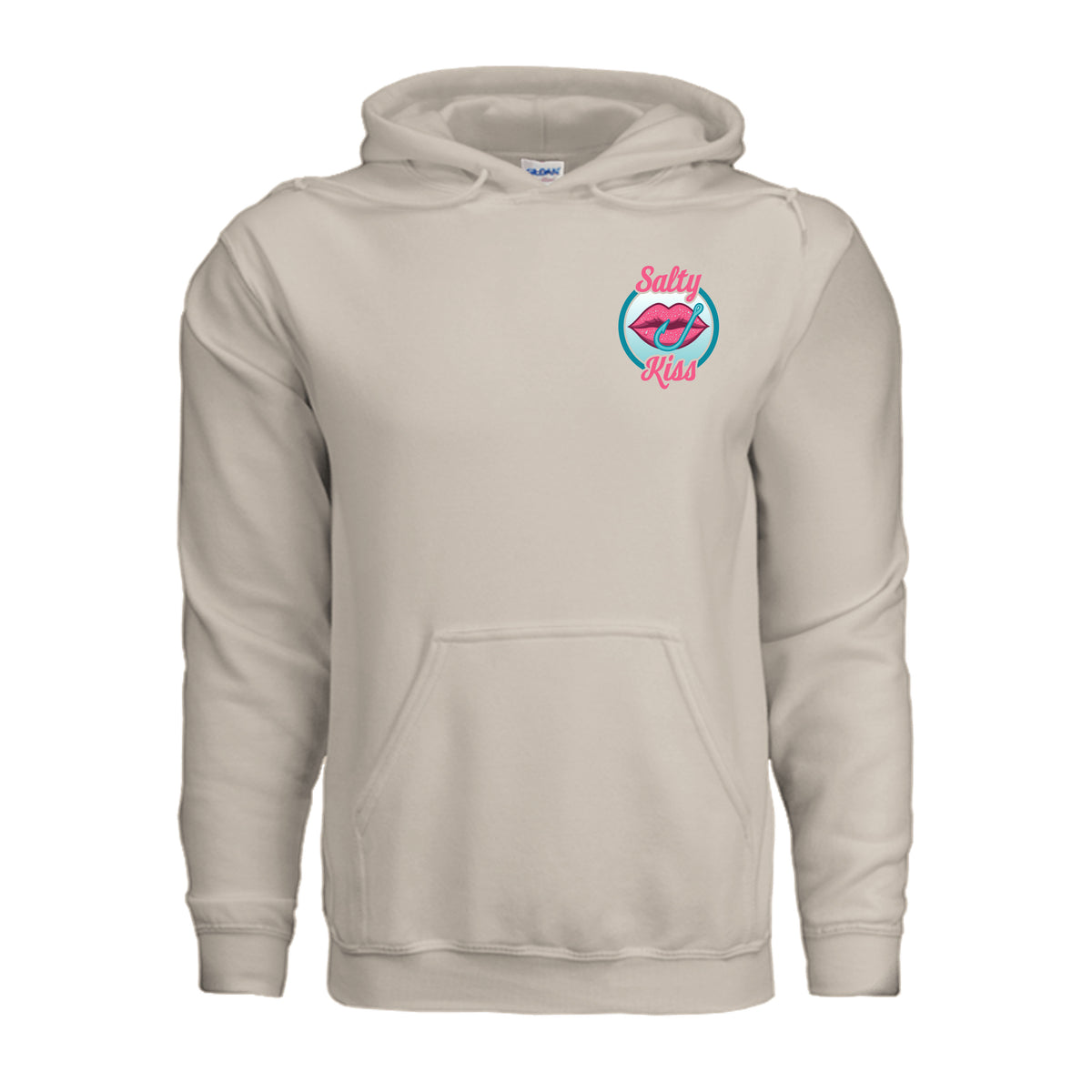 Unisex Hoodie - Salty Kiss Color Logo by Salty Kiss coastal apparel