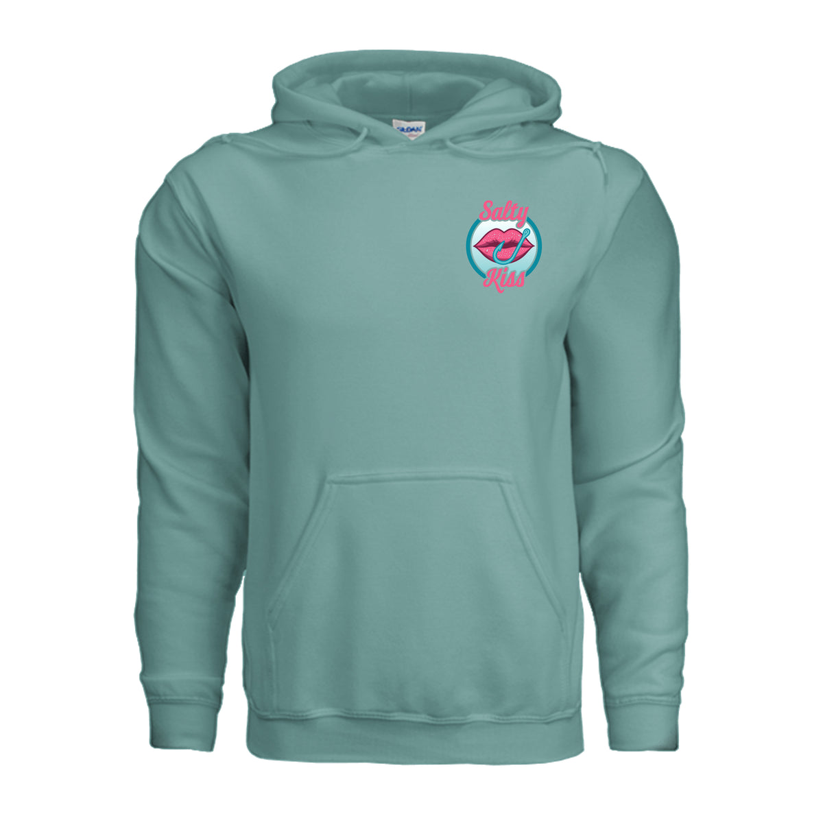 Unisex Hoodie - Salty Kiss Color Logo by Salty Kiss coastal apparel