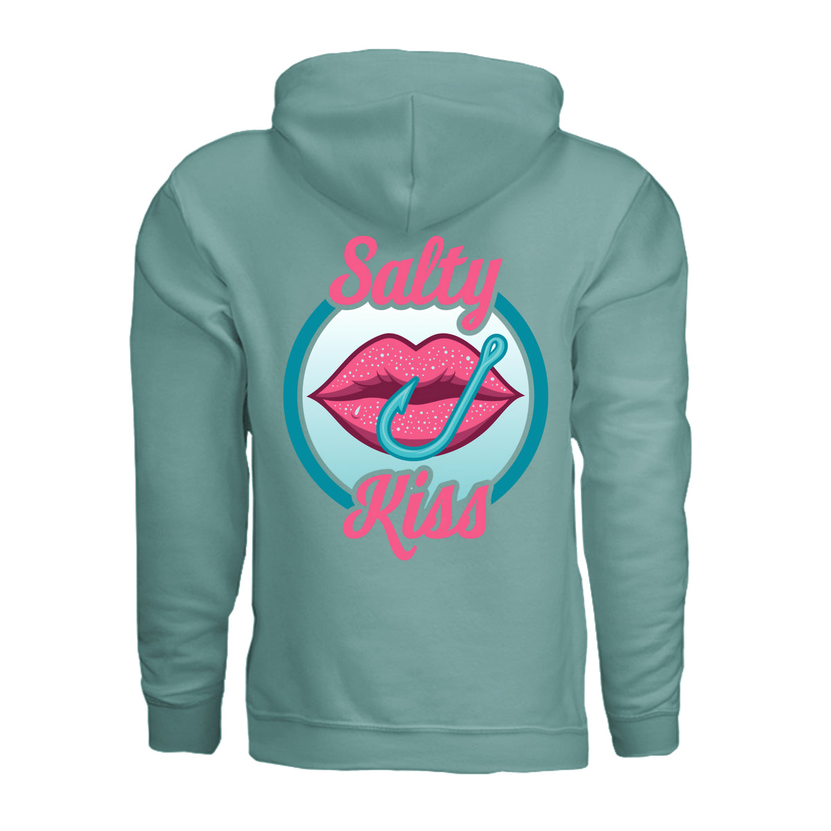 Unisex Hoodie - Salty Kiss Color Logo by Salty Kiss coastal apparel