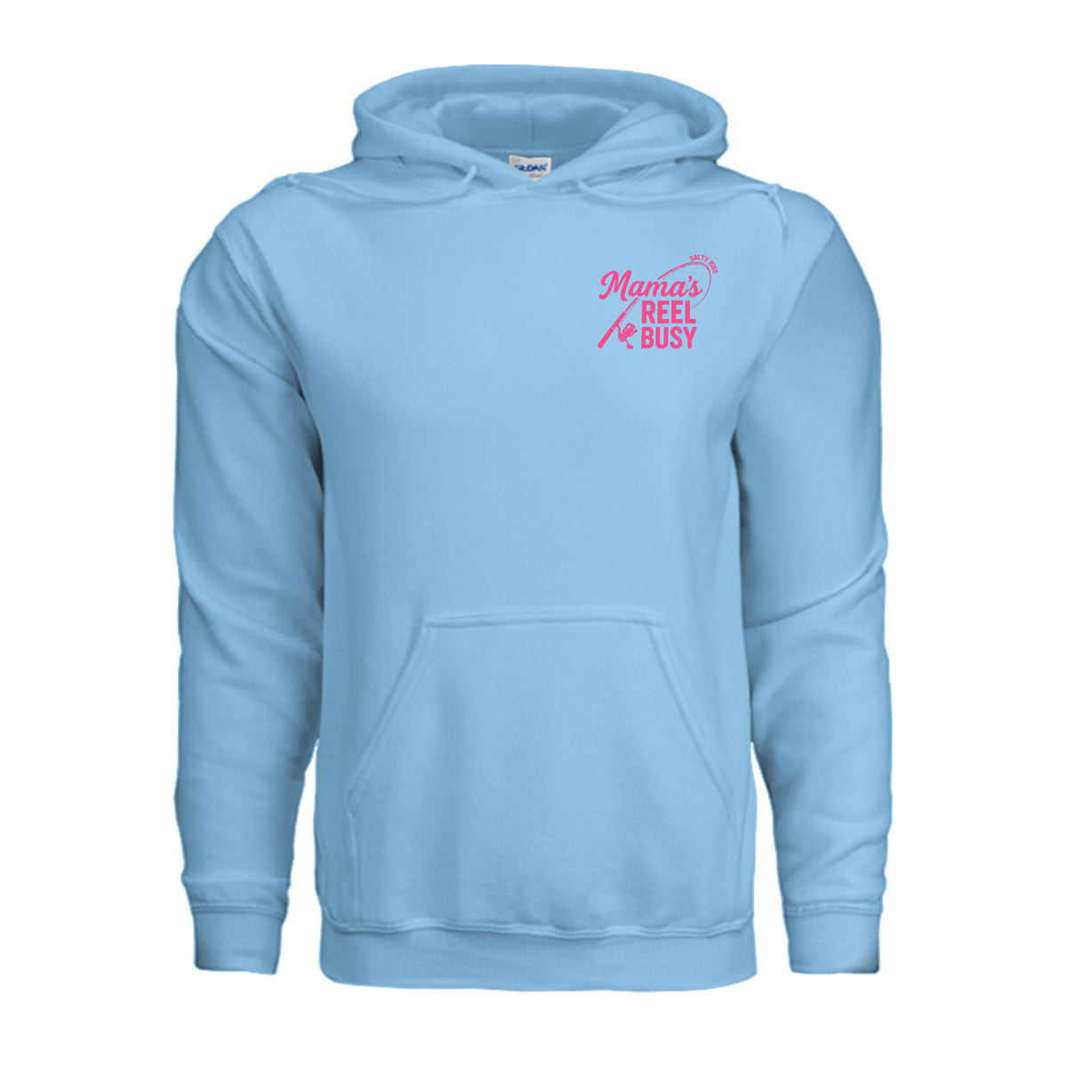 Women's Fishing Hoodie - Mama's Reel Busy by Salty Kiss coastal apparel