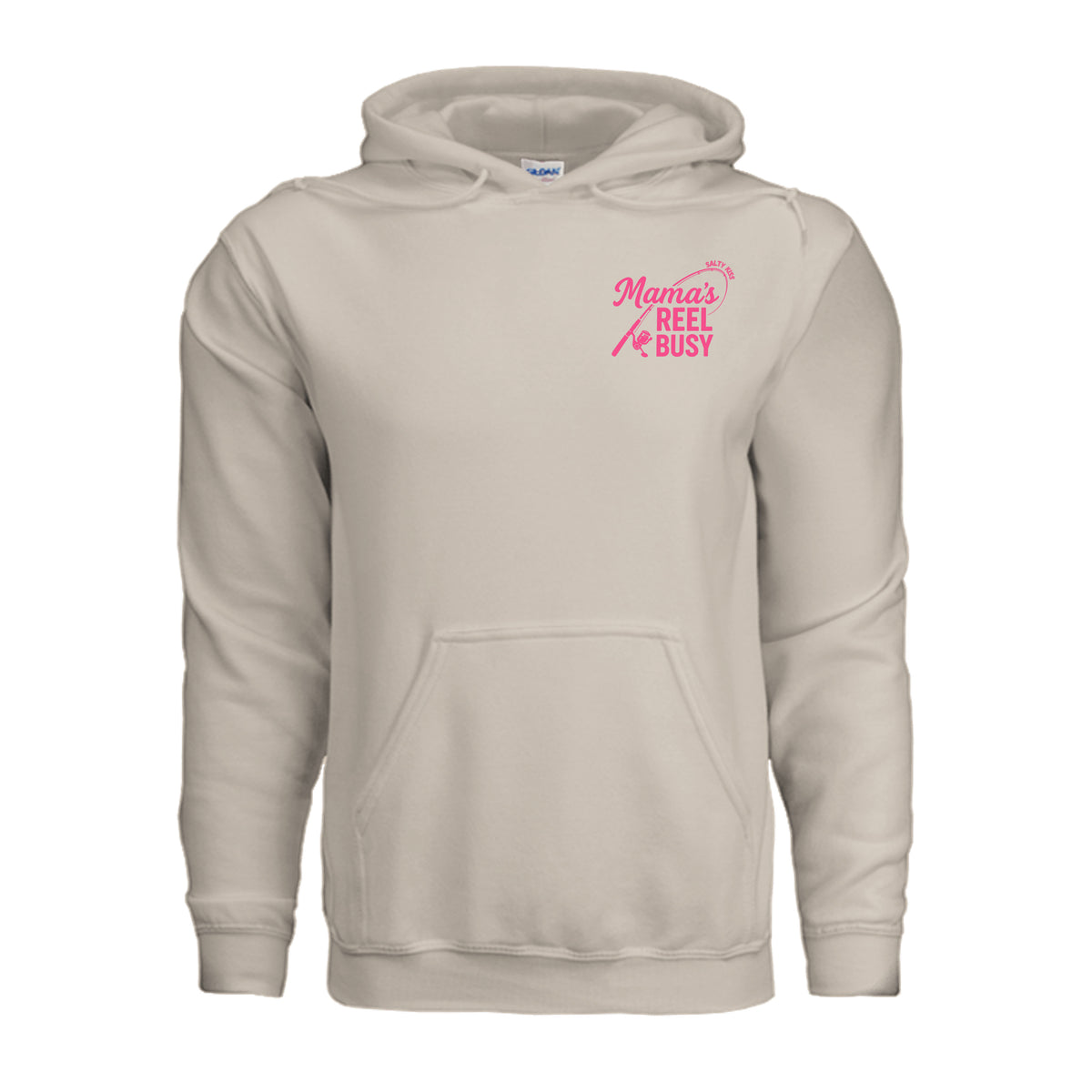 Women's Fishing Hoodie - Mama's Reel Busy by Salty Kiss coastal apparel