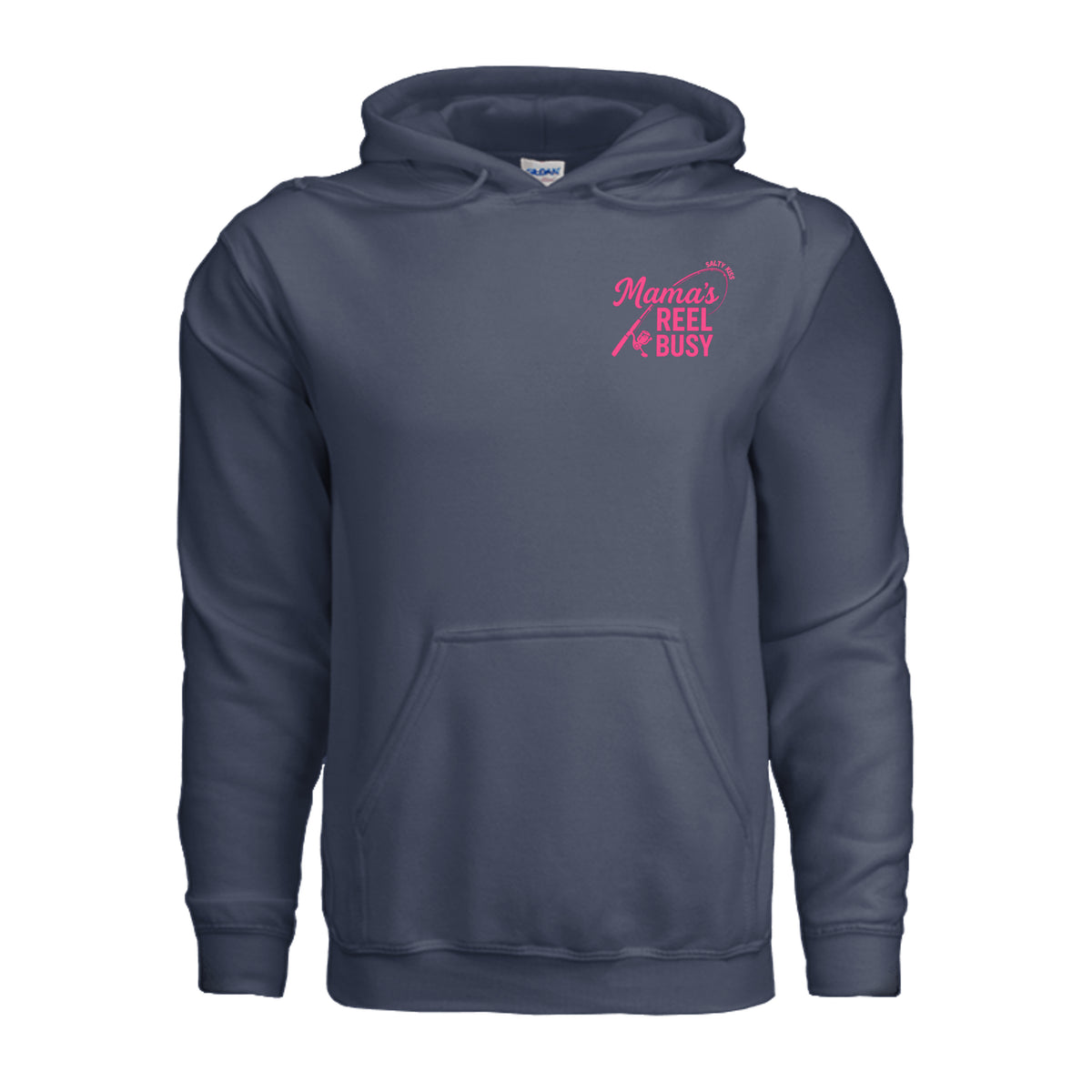 Women's Fishing Hoodie - Mama's Reel Busy by Salty Kiss coastal apparel