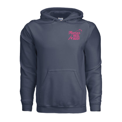 Women's Fishing Hoodie - Mama's Reel Busy by Salty Kiss coastal apparel