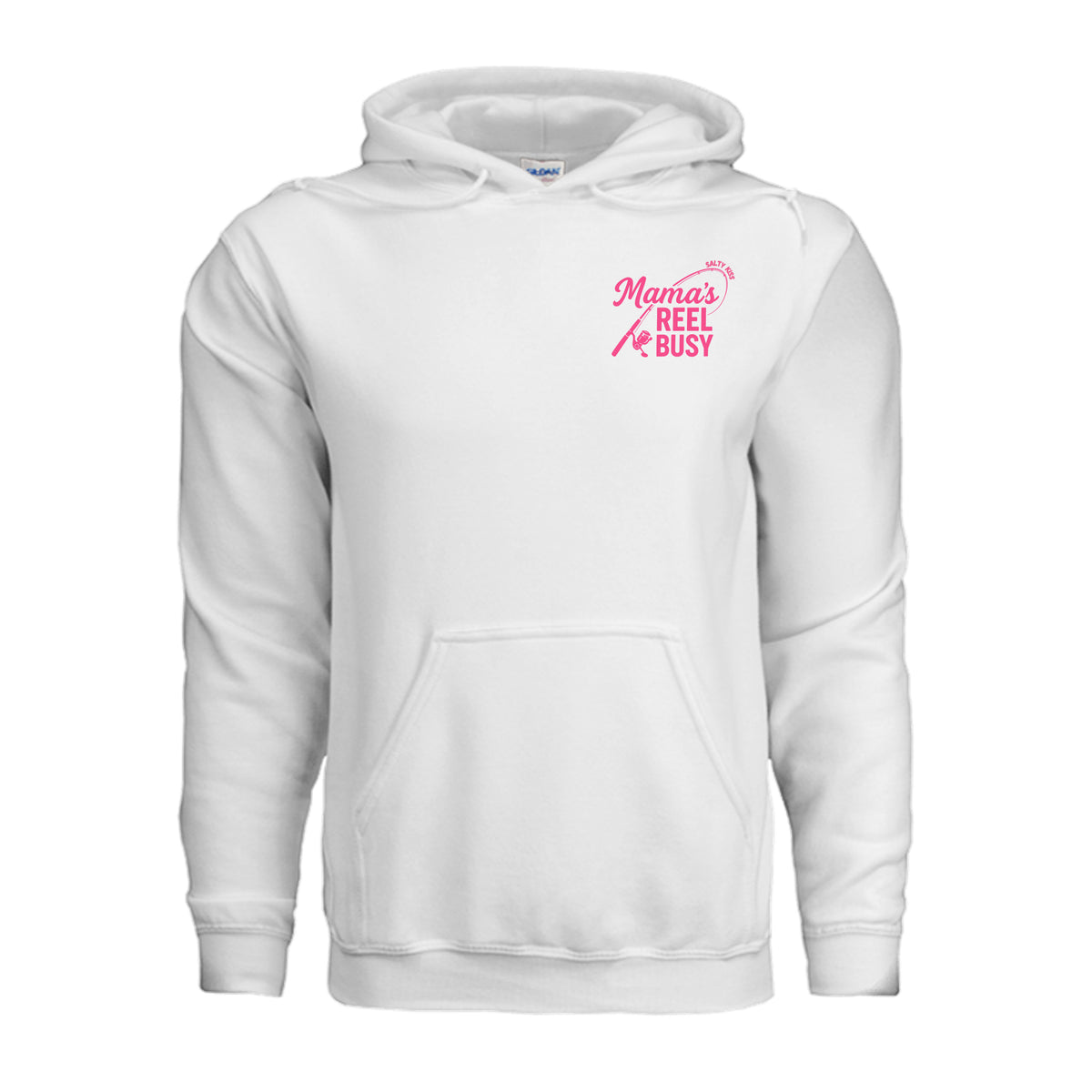 Women's Fishing Hoodie - Mama's Reel Busy by Salty Kiss coastal apparel