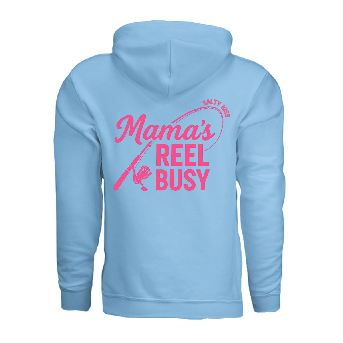 Women's Fishing Hoodie - Mama's Reel Busy by Salty Kiss coastal apparel