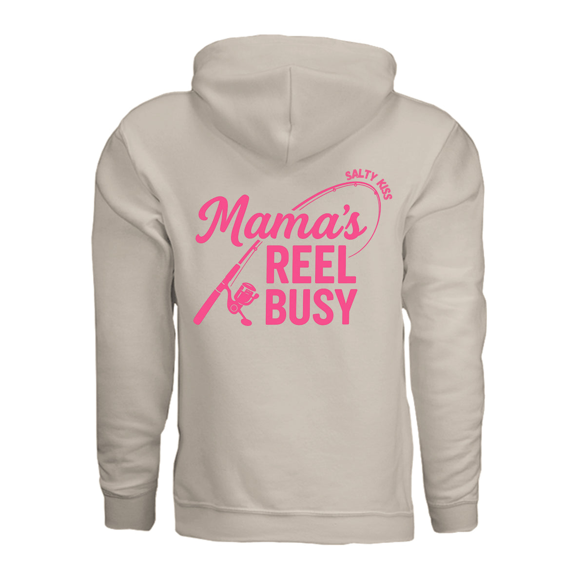 Women's Fishing Hoodie - Mama's Reel Busy by Salty Kiss coastal apparel
