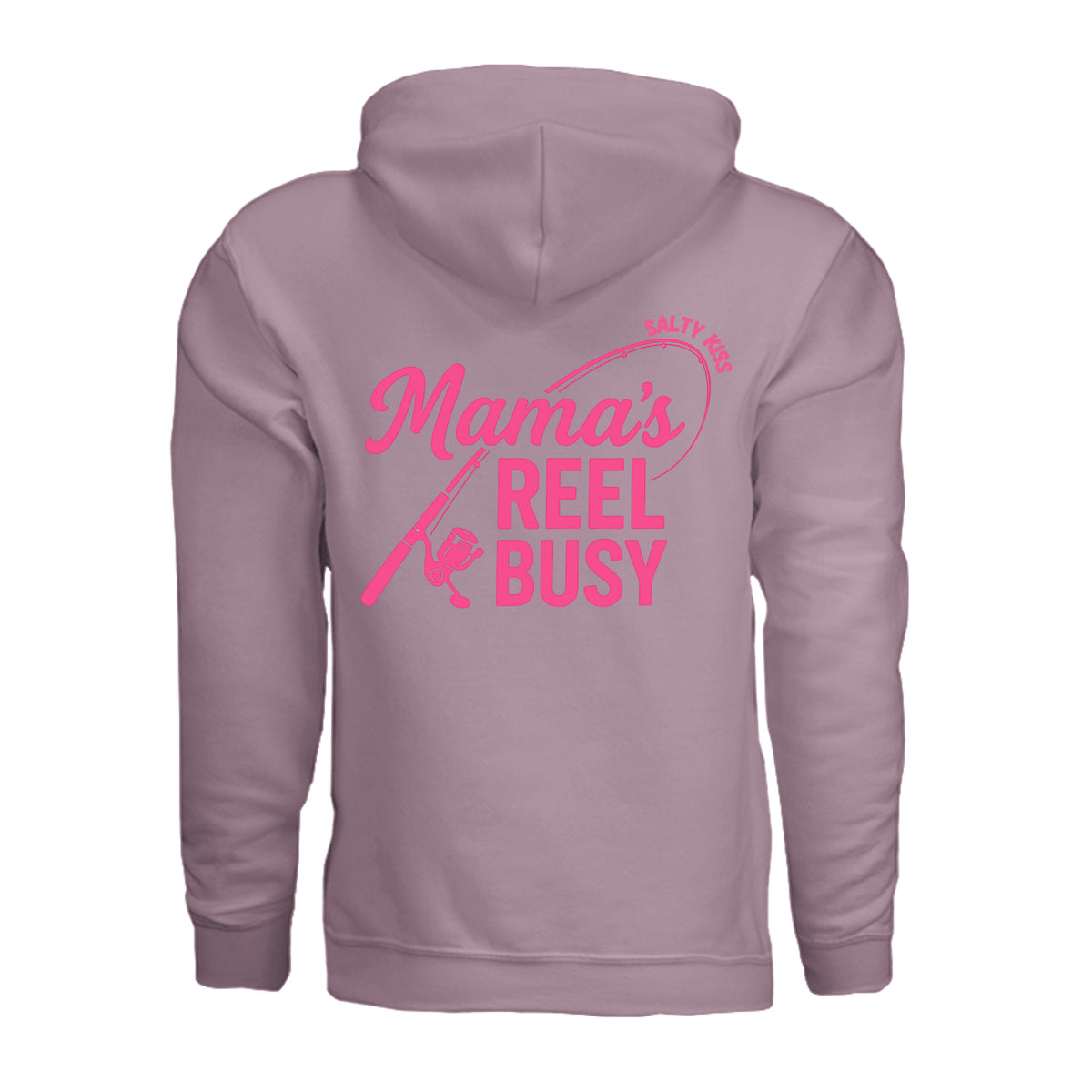 Women's Fishing Hoodie - Mama's Reel Busy by Salty Kiss coastal apparel