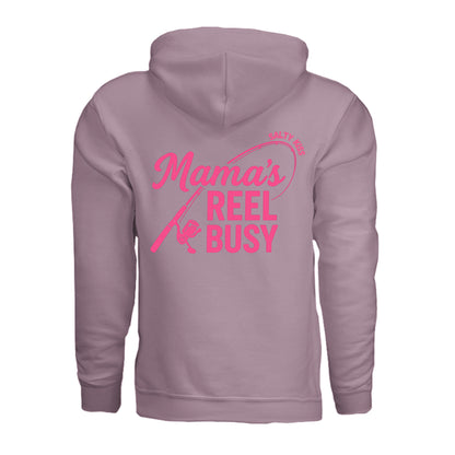 Women's Fishing Hoodie - Mama's Reel Busy by Salty Kiss coastal apparel