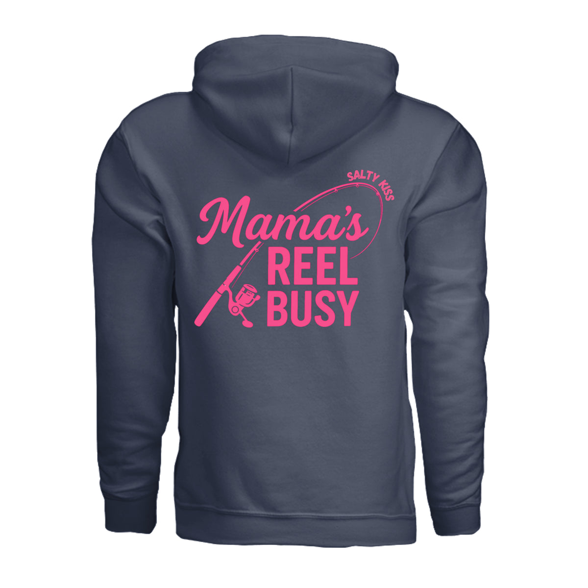 Women's Fishing Hoodie - Mama's Reel Busy by Salty Kiss coastal apparel