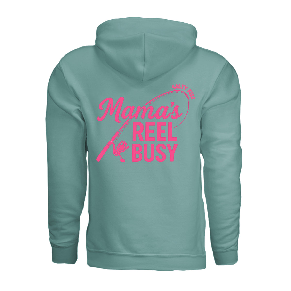 Women's Fishing Hoodie - Mama's Reel Busy by Salty Kiss coastal apparel