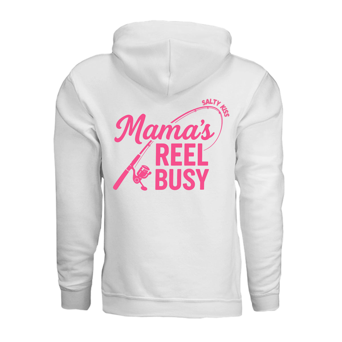 Women's Fishing Hoodie - Mama's Reel Busy by Salty Kiss coastal apparel