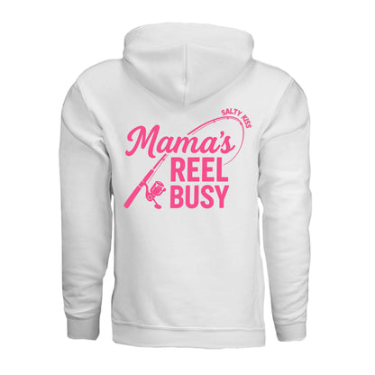 Women's Fishing Hoodie - Mama's Reel Busy by Salty Kiss coastal apparel
