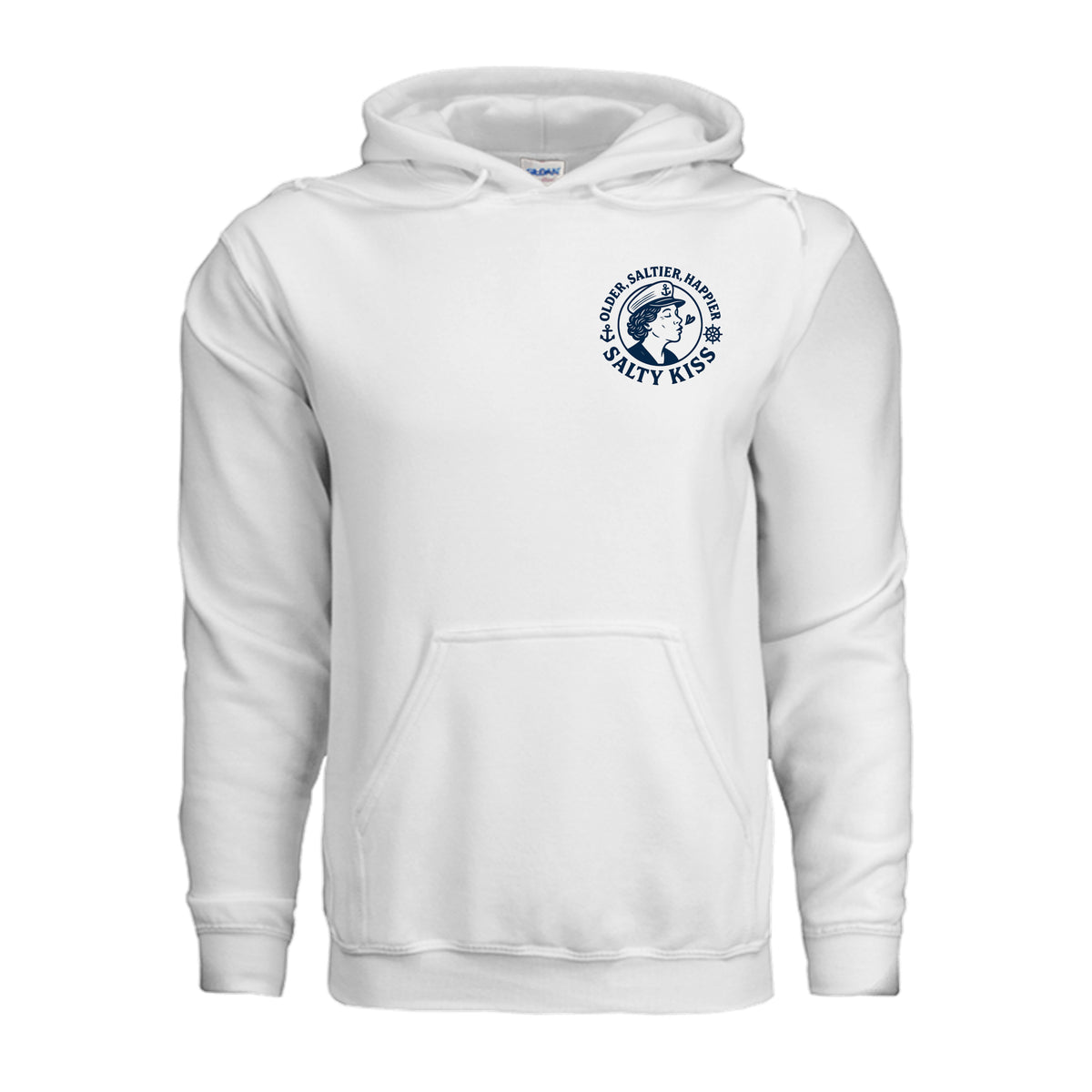 Women's Hoodie - Older, Saltier, Happier by Salty Kiss coastal apparel