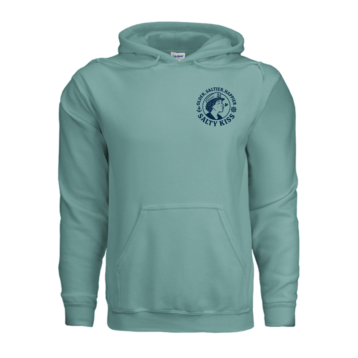 Women's Hoodie - Older, Saltier, Happier by Salty Kiss coastal apparel