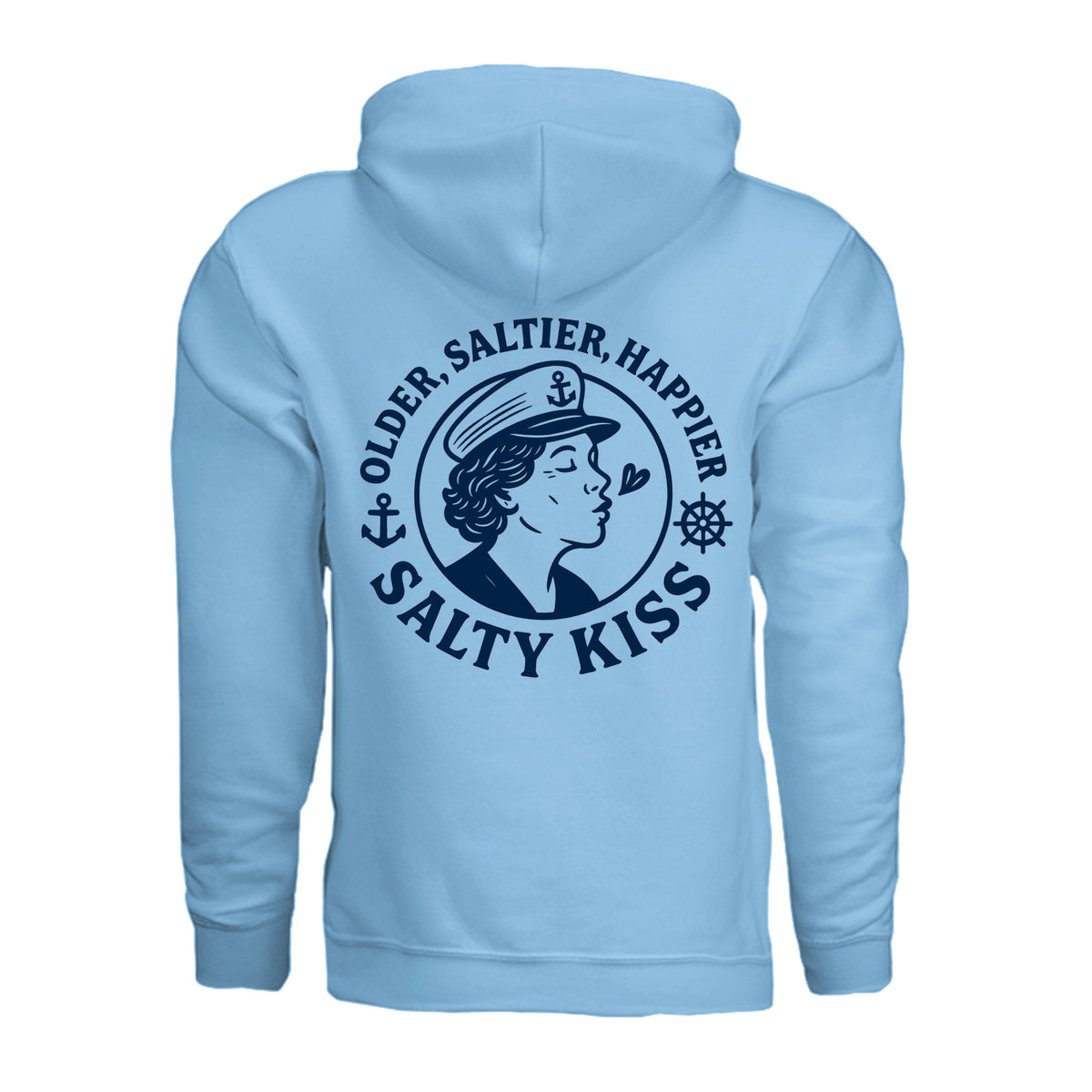 Women's Hoodie - Older, Saltier, Happier by Salty Kiss coastal apparel