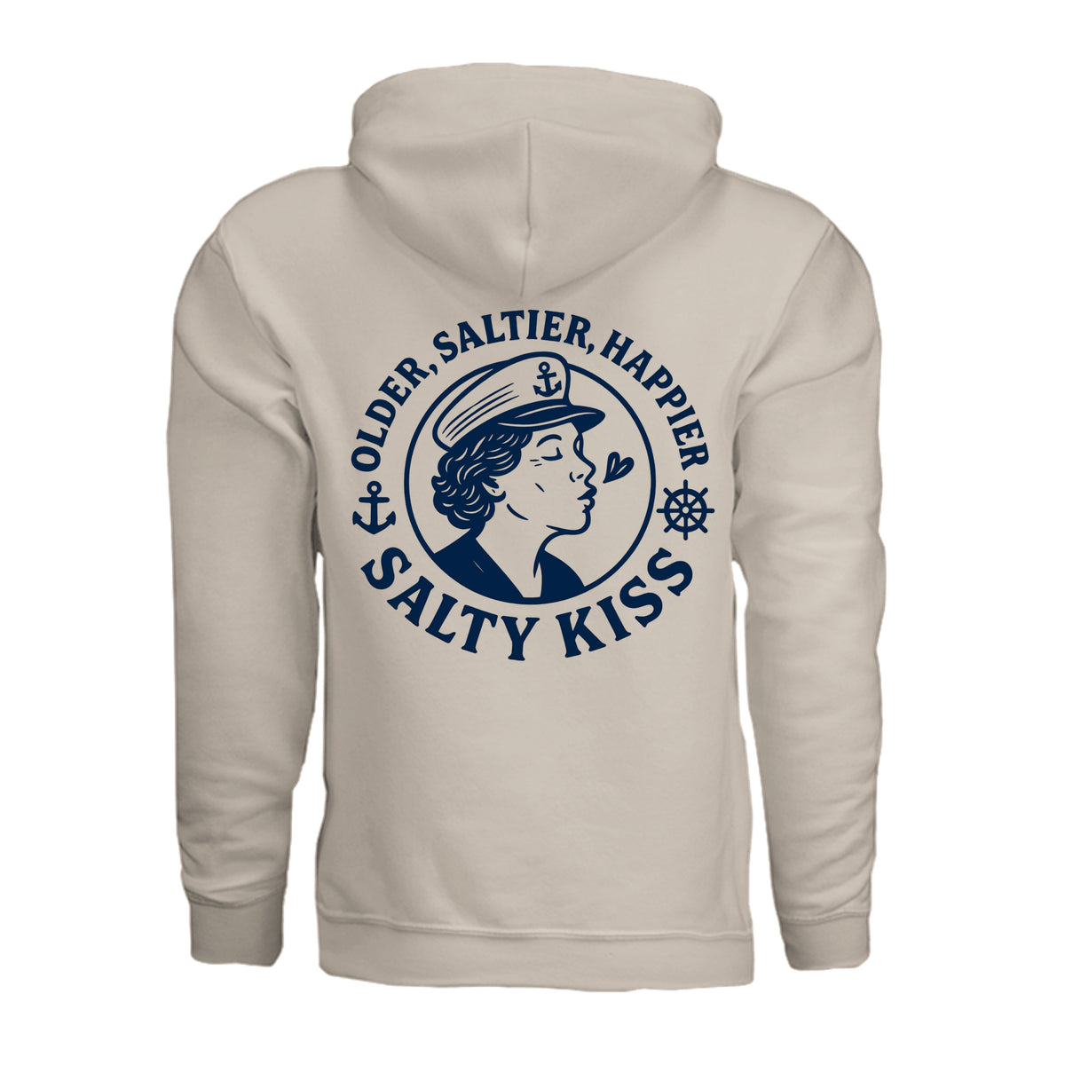 Women's Hoodie - Older, Saltier, Happier by Salty Kiss coastal apparel