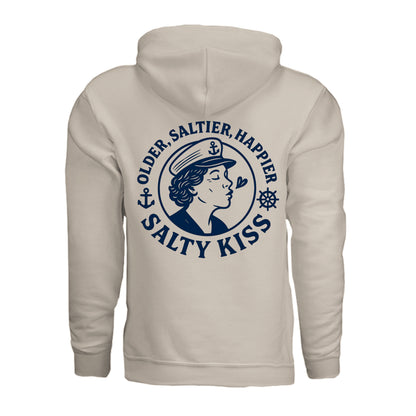Women's Hoodie - Older, Saltier, Happier by Salty Kiss coastal apparel
