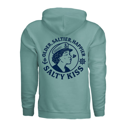 Women's Hoodie - Older, Saltier, Happier by Salty Kiss coastal apparel