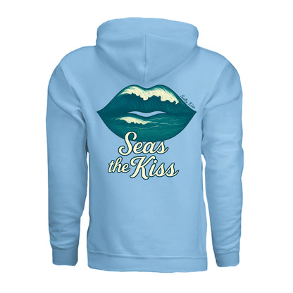 Women's Hoodie - Seas the Kiss by Salty Kiss coastal apparel