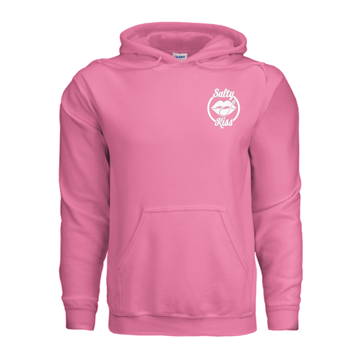 Unisex Hoodie - Salty Kiss White Logo by Salty Kiss coastal apparel