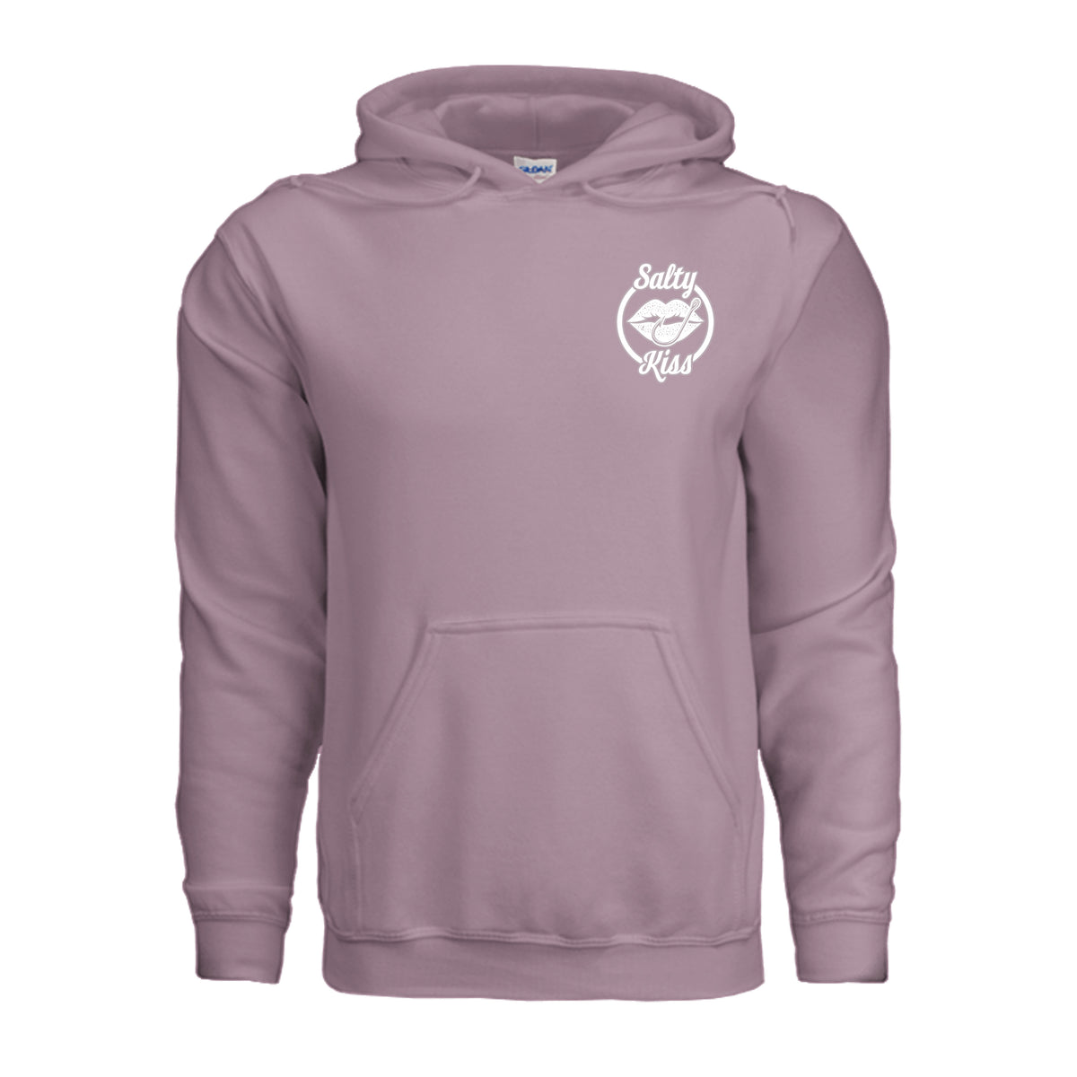 Unisex Hoodie - Salty Kiss White Logo by Salty Kiss coastal apparel