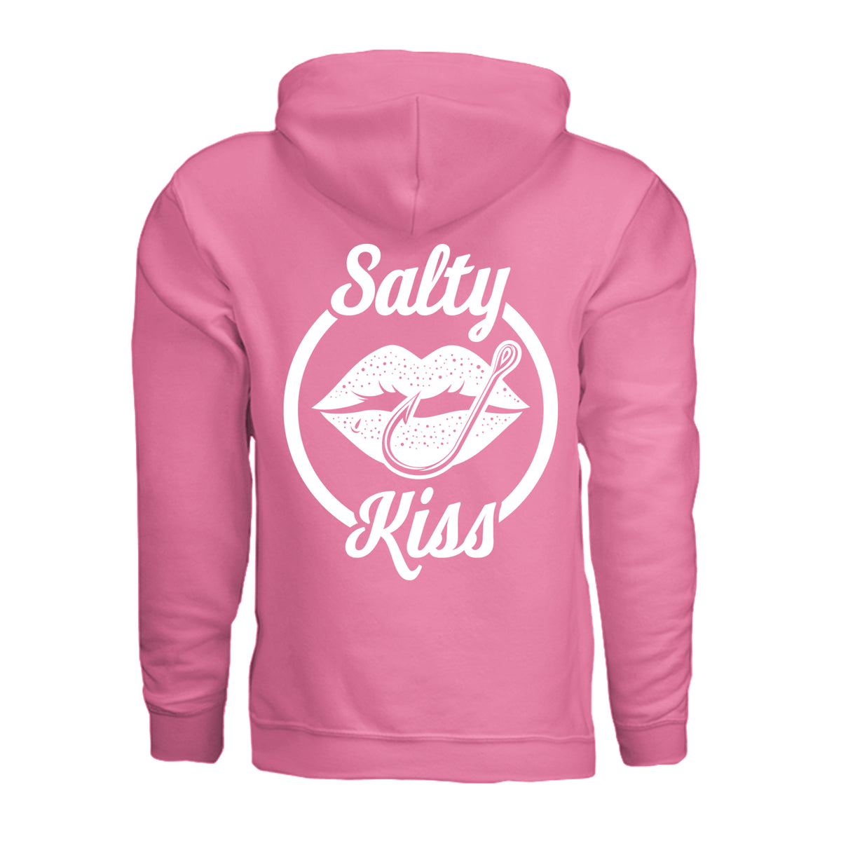 Unisex Hoodie - Salty Kiss White Logo by Salty Kiss coastal apparel