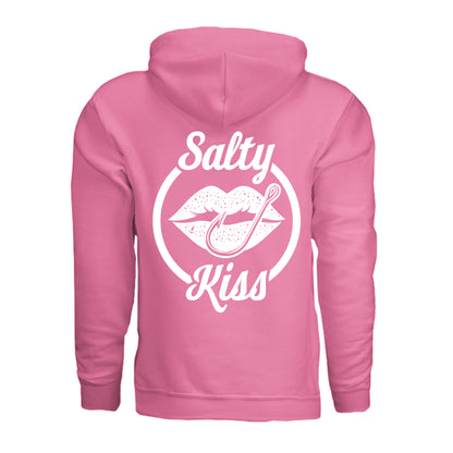 Unisex Hoodie - Salty Kiss White Logo by Salty Kiss coastal apparel