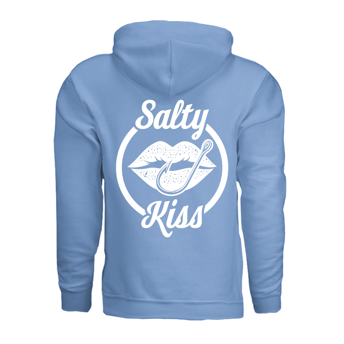 Unisex Hoodie - Salty Kiss White Logo by Salty Kiss coastal apparel