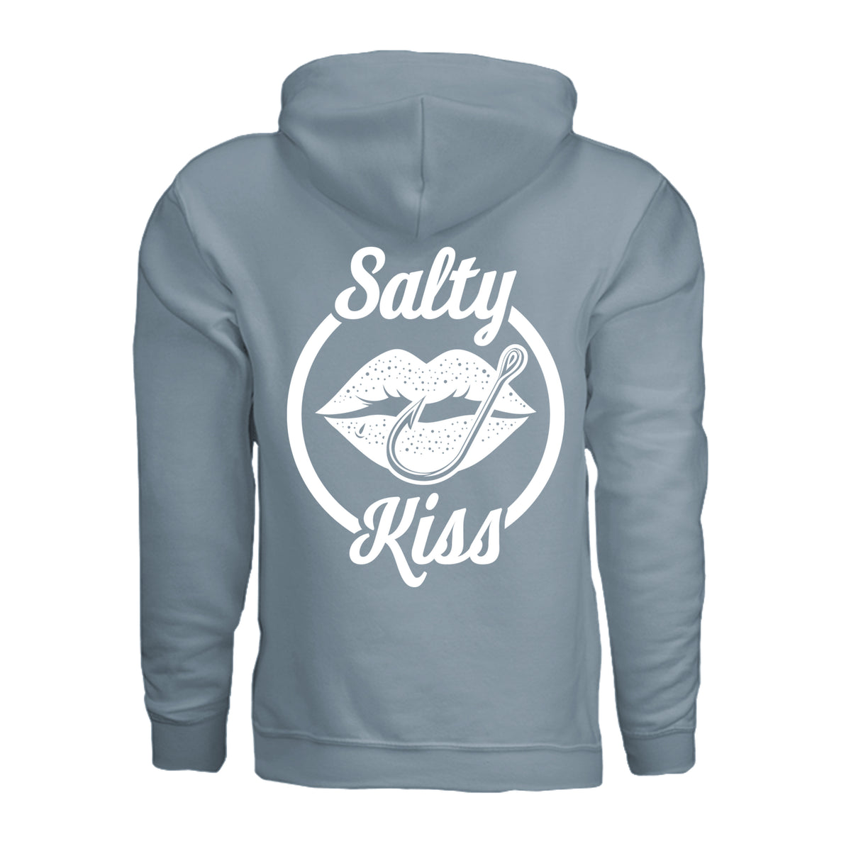 Unisex Hoodie - Salty Kiss White Logo by Salty Kiss coastal apparel