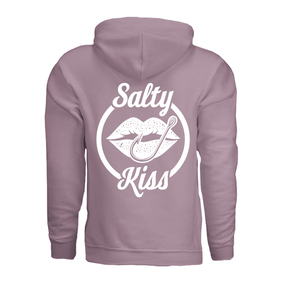 Unisex Hoodie - Salty Kiss White Logo by Salty Kiss coastal apparel