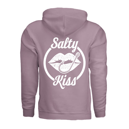 Unisex Hoodie - Salty Kiss White Logo by Salty Kiss coastal apparel